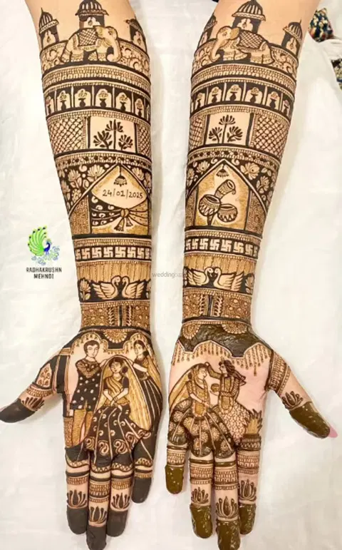 figure front hand mehndi design