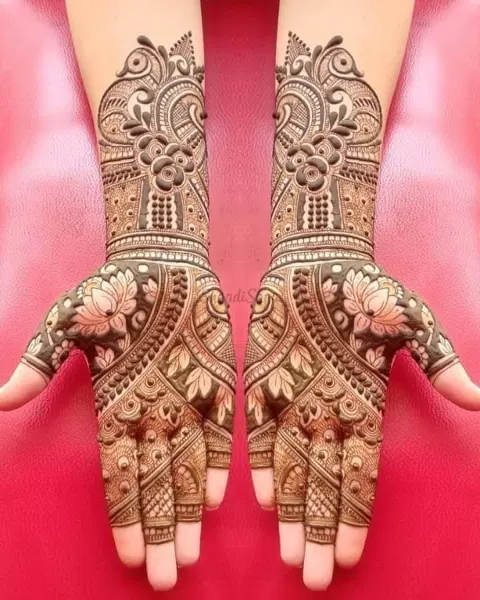 figure full hand mehndi design