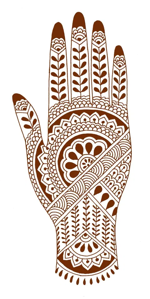 arabic bridal heart mehndi design