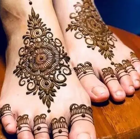 foot mehndi design