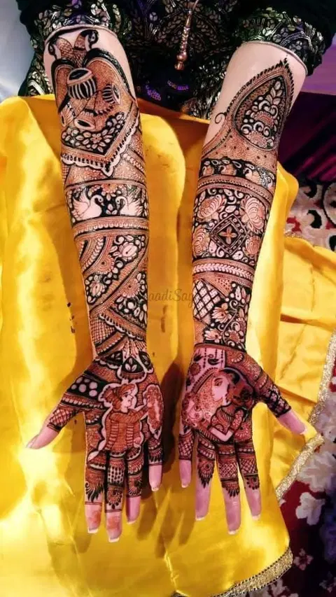 figure front hand mehndi design