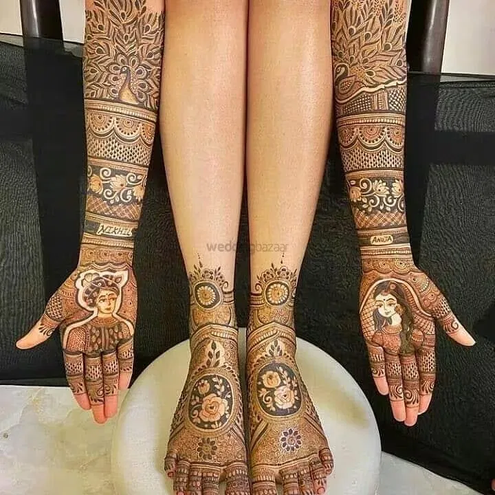 Mehndi Design with Figures