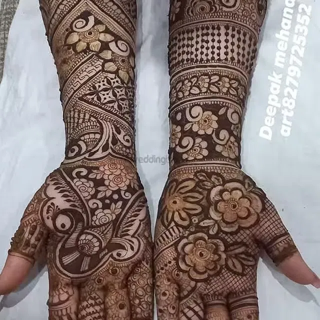 Full Hand Mehndi Design with Figures