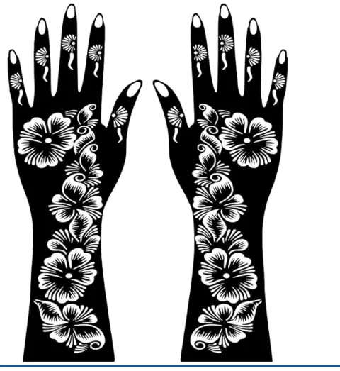 arabic flower back hand mehndi design