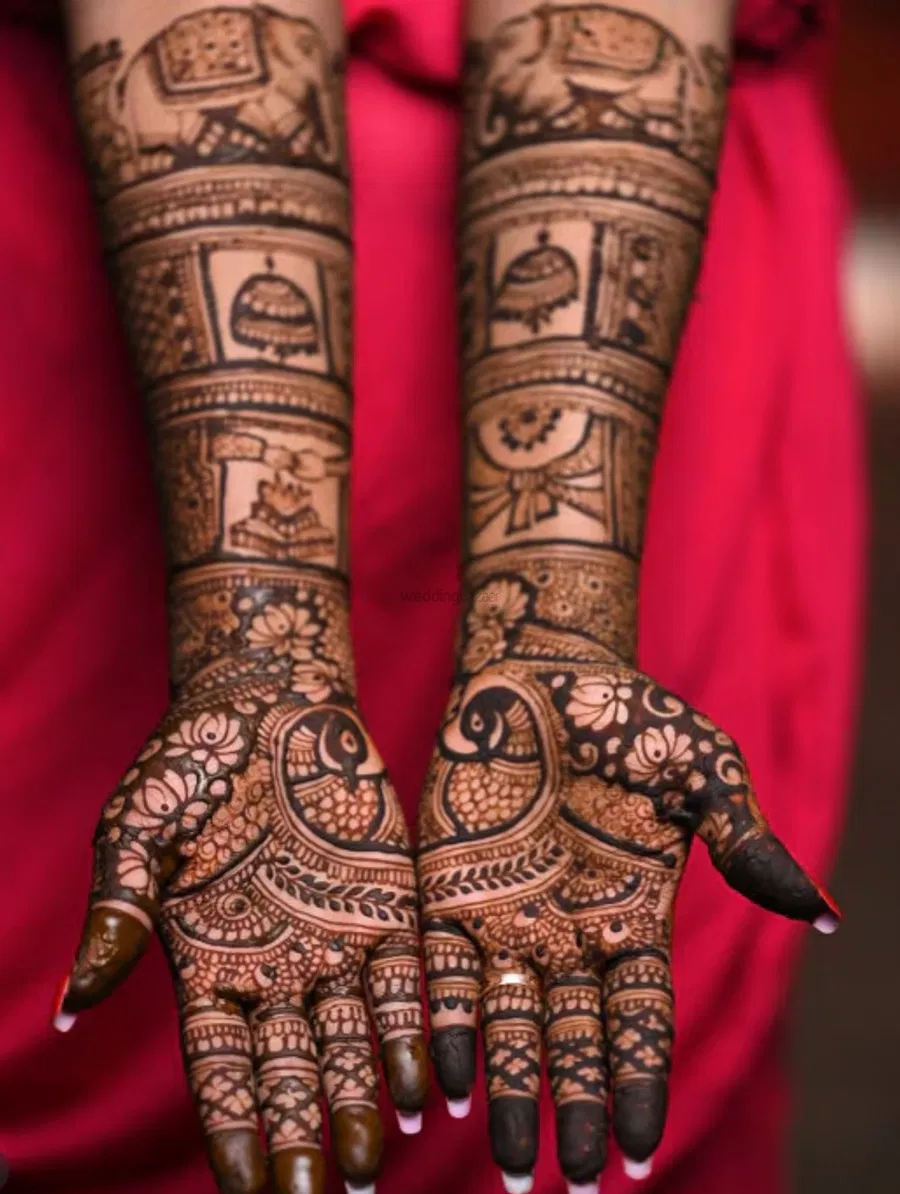 Full Hand Mehndi Design with Figures
