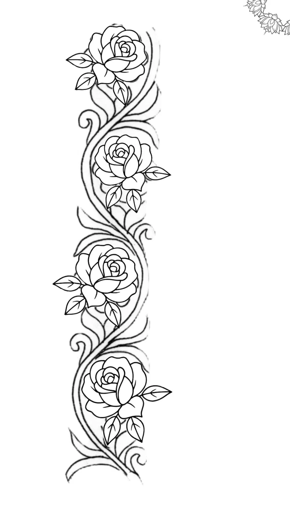 Arabic Mehndi Design with Flowers, Lotus and Moon