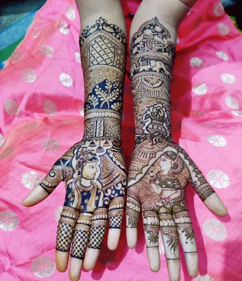 figure mehndi design