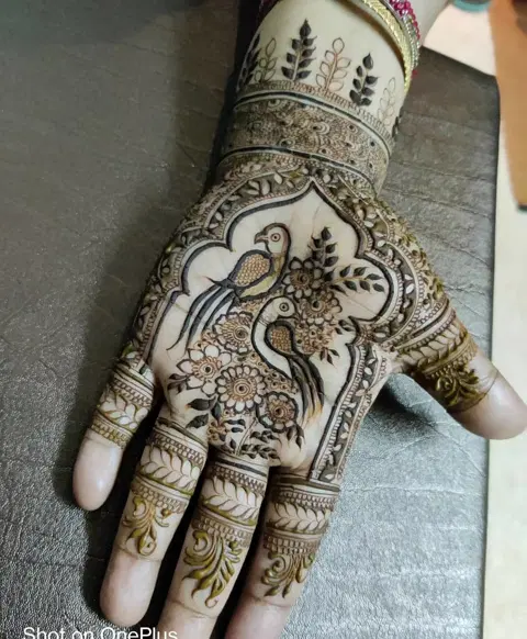 peacock mehndi design