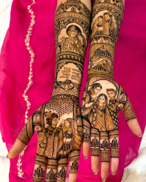 figure front hand mehndi design