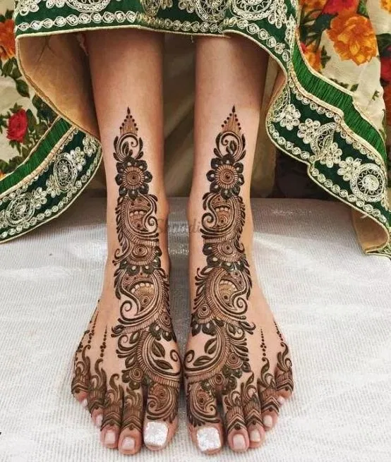 Arabic Foot Mehndi Design