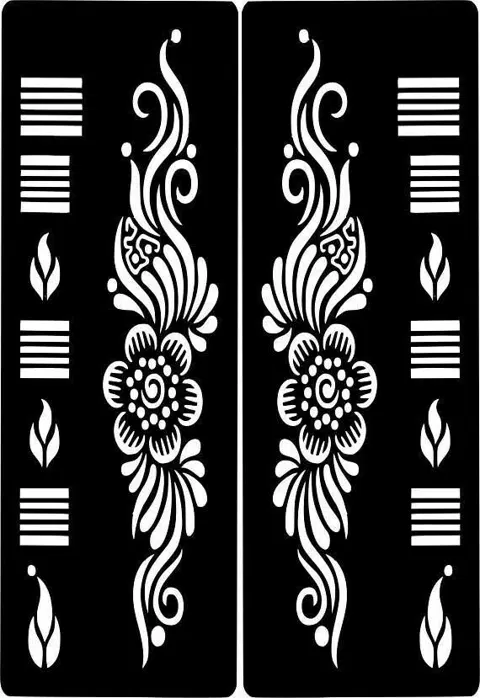 arabic indian flower front hand mehndi design