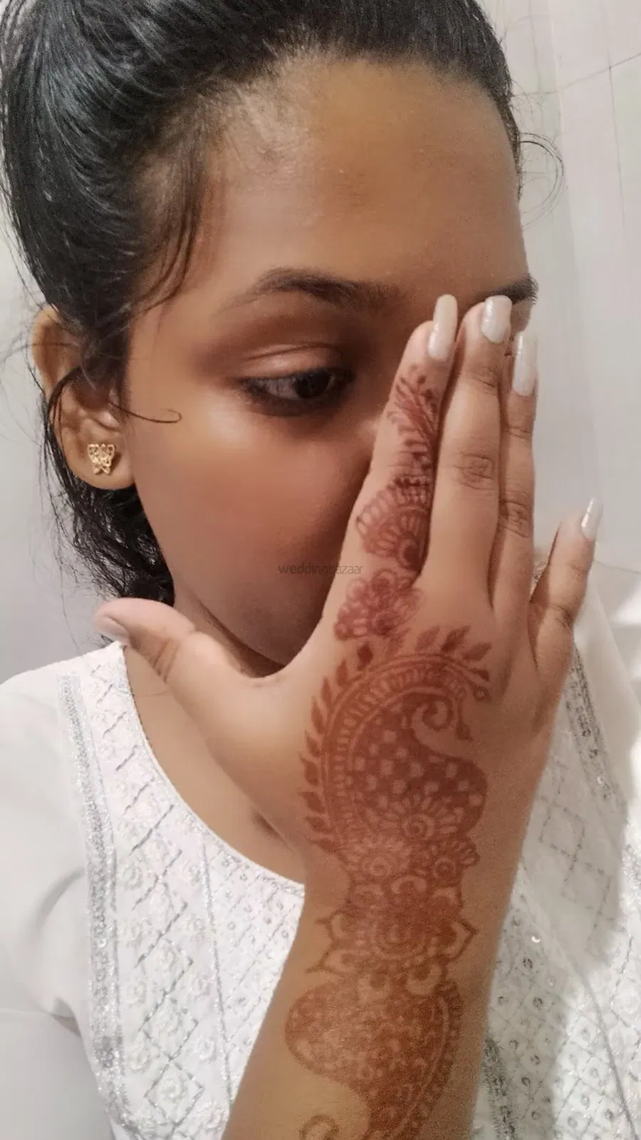 Simple Back Hand Mehndi Design with Peacock