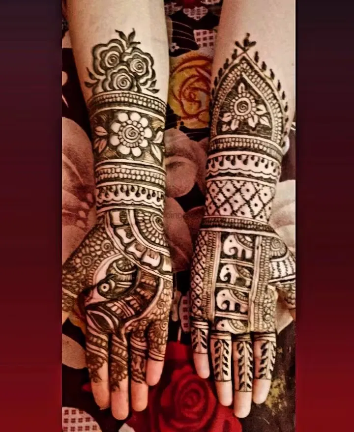 Full Hand Mehndi Design with Figures
