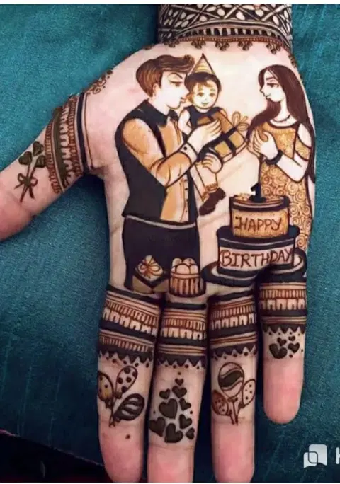 figure full hand mehndi design