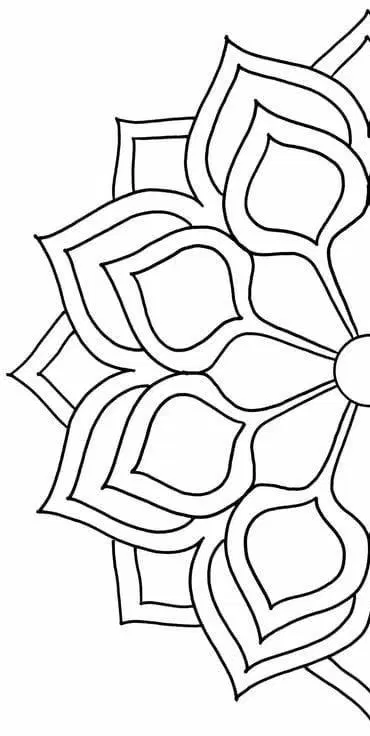 simple circle half hand mehndi design