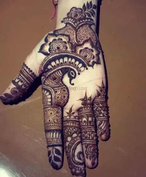 peacock mehndi design