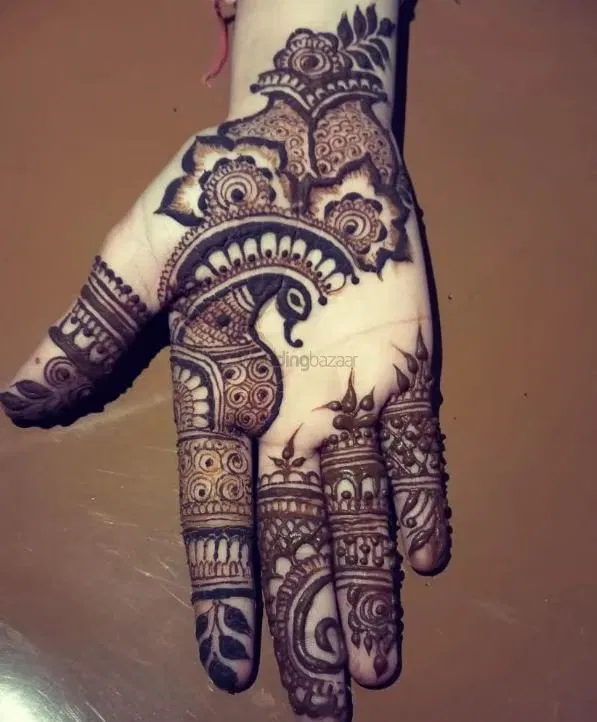 Mehndi Design with Peacock
