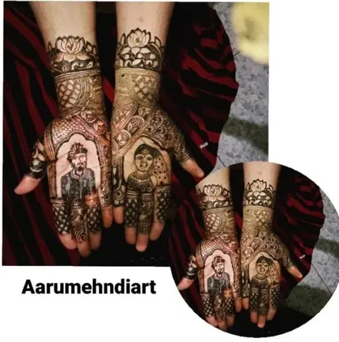 figure front hand mehndi design