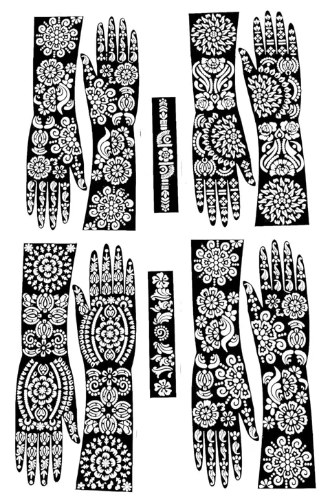 bridal indian circle mehndi design