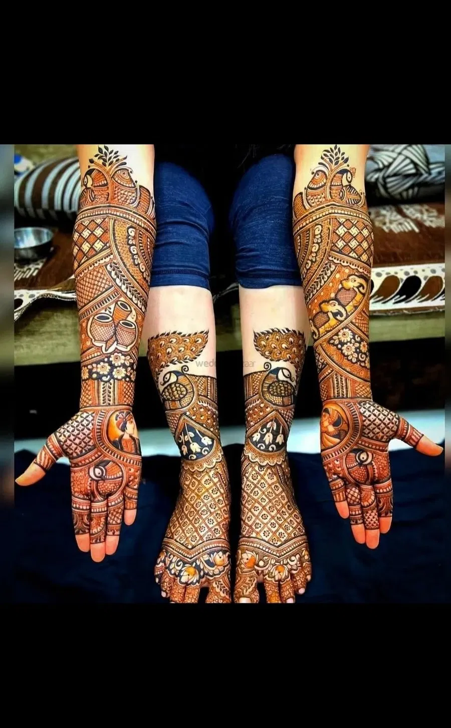 Full Hand Mehndi Design with Figures