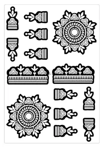 aesthetic arabic flower full hand mehndi design
