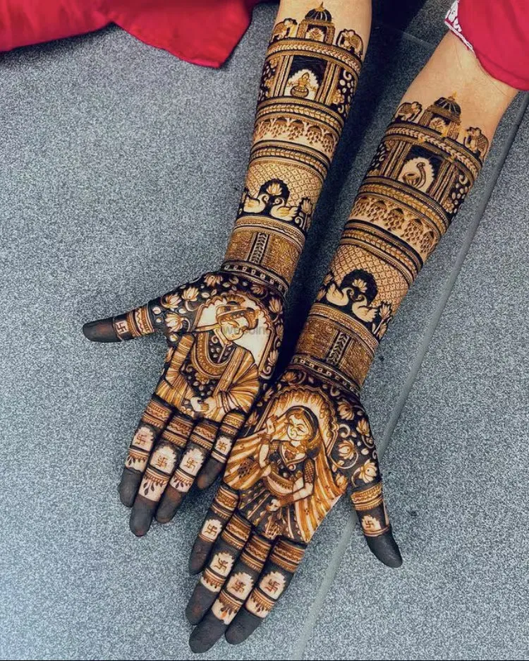 Full Hand Mehndi Design with Figures