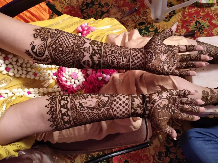 Full Hand Mehndi Design with Figures
