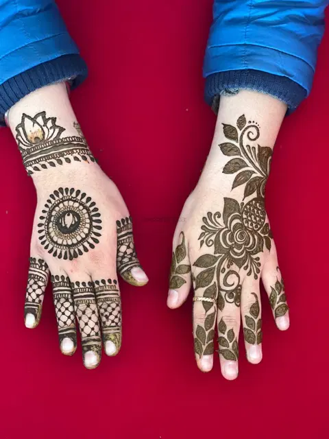 simple back hand mehndi design