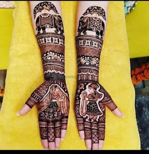 figure mehndi design