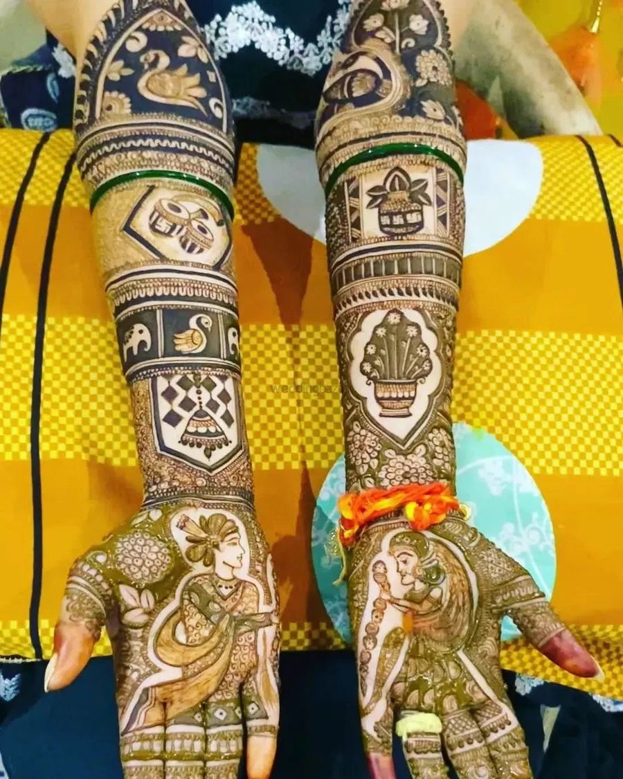 Full Hand Mehndi Design with Figures