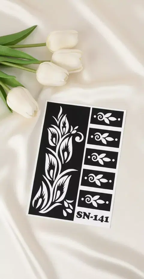 arabic simple flower finger mehndi design