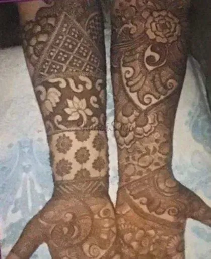 Full Hand Mehndi Design with Figures