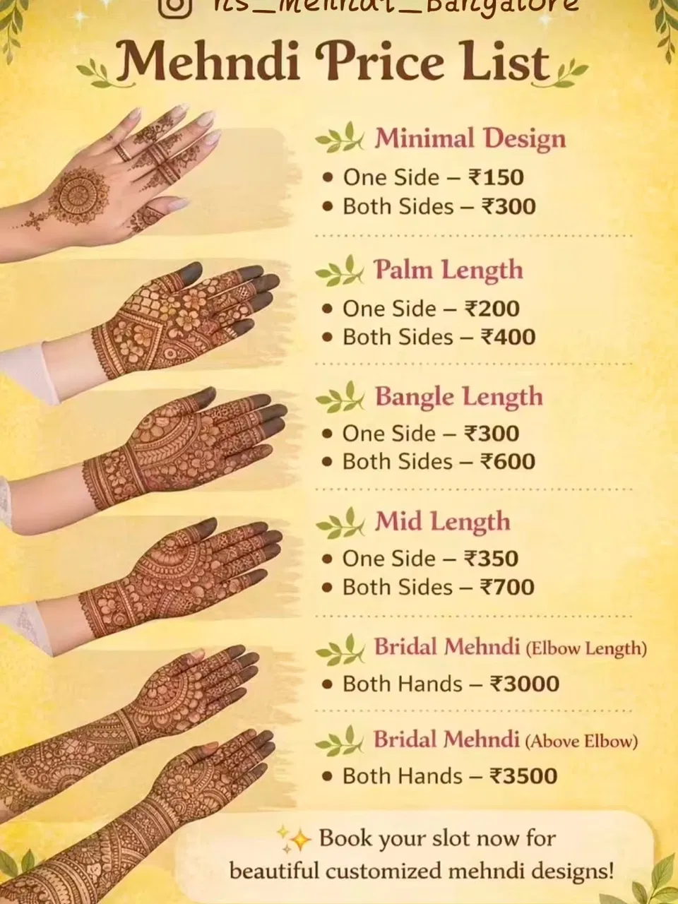 Front Hand Mehndi Design