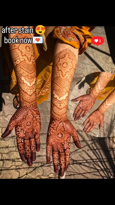 bridal front hand mehndi design