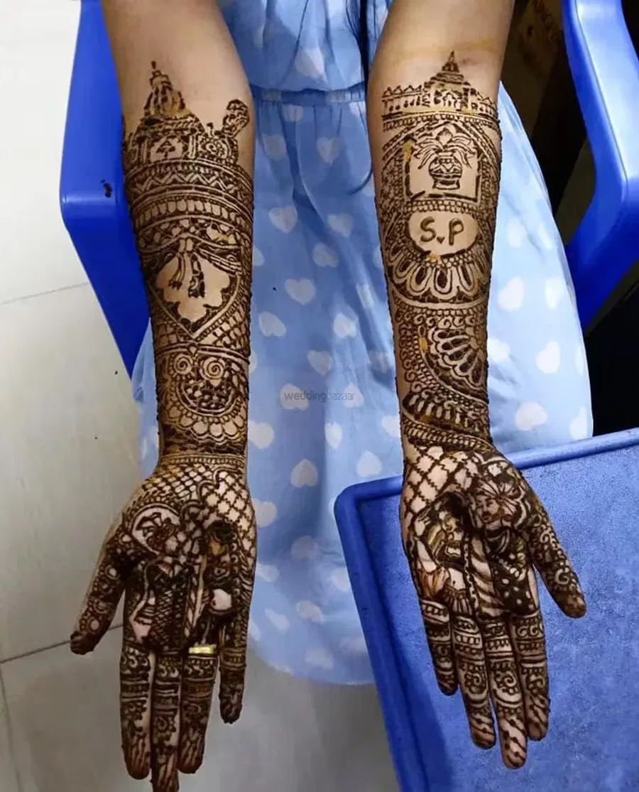 Full Hand Mehndi Design with Figures