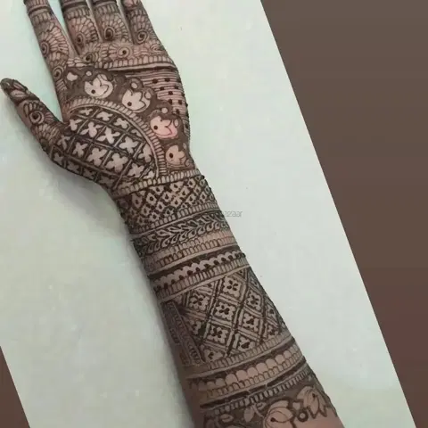figure full hand mehndi design