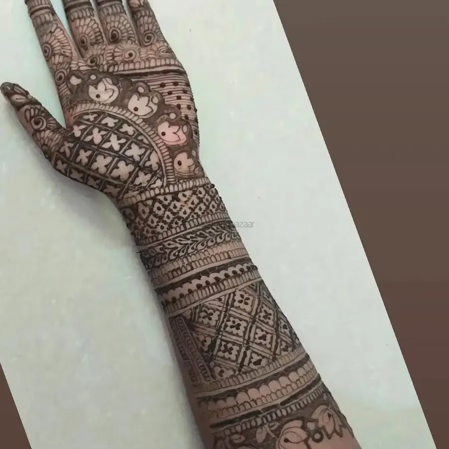 Full Hand Mehndi Design with Figures