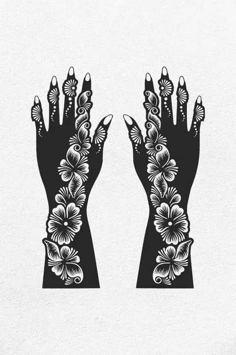 arabic flower foot mehndi design