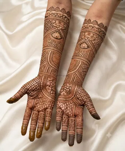 figure front hand mehndi design