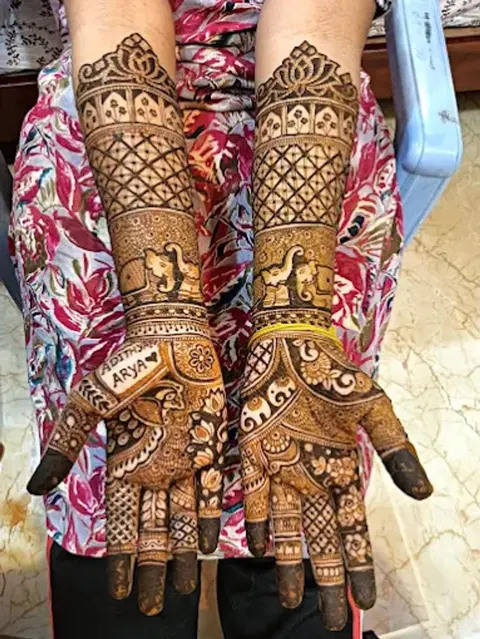 figure mehndi design