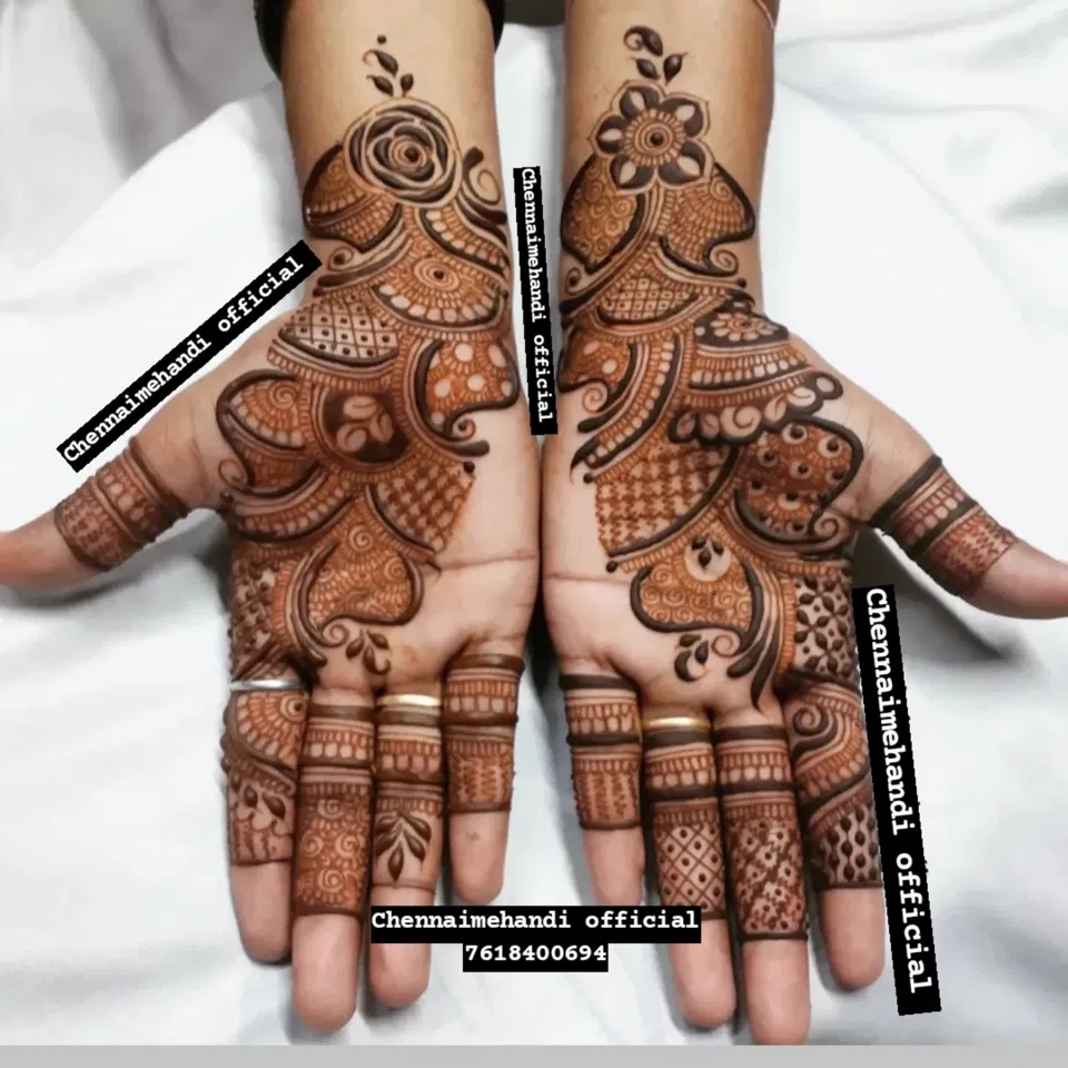 Bridal Front Hand Mehndi Design with Figures (41)