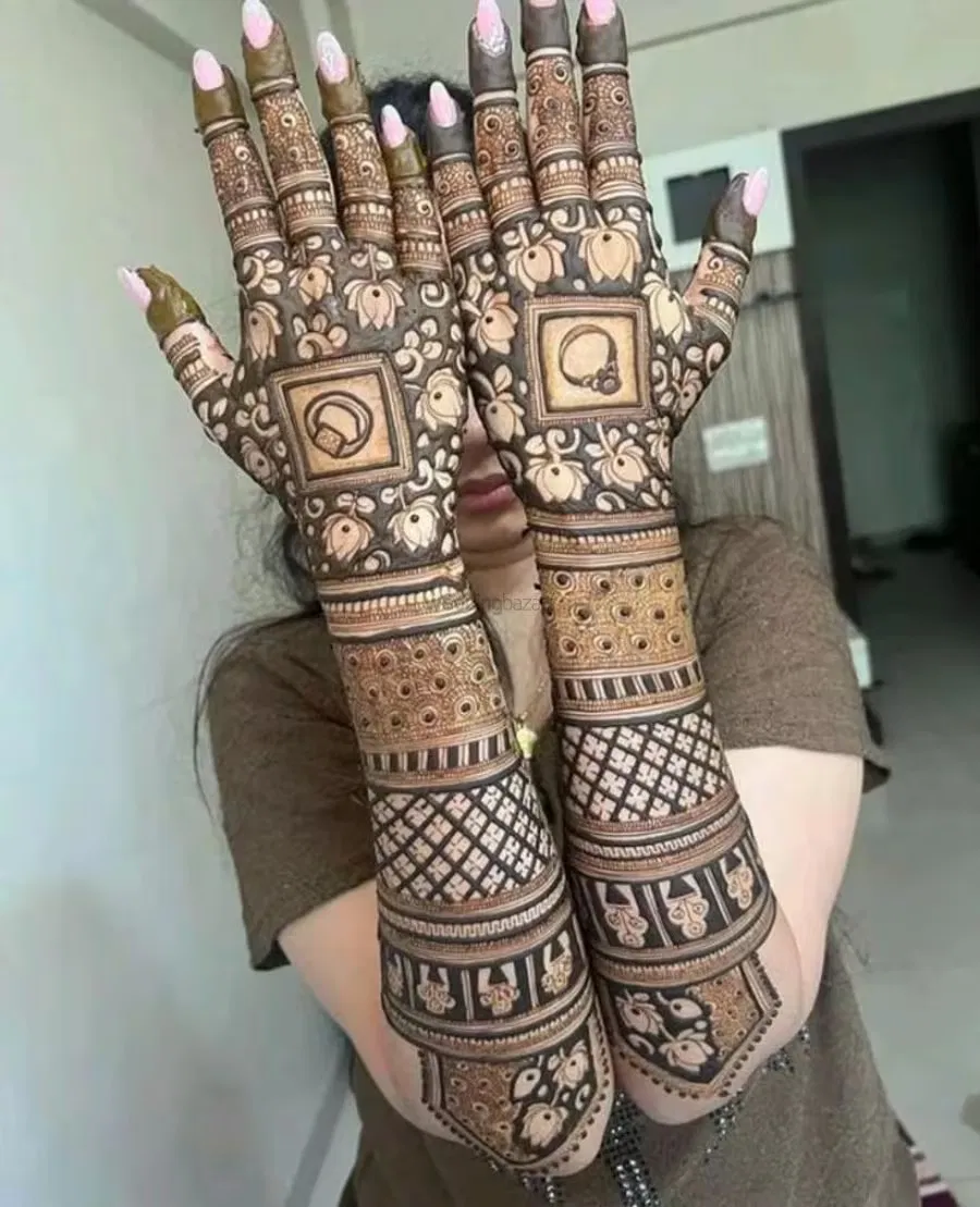 Full Hand Mehndi Design with Figures