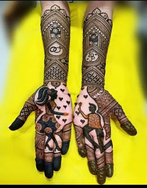 figure mehndi design