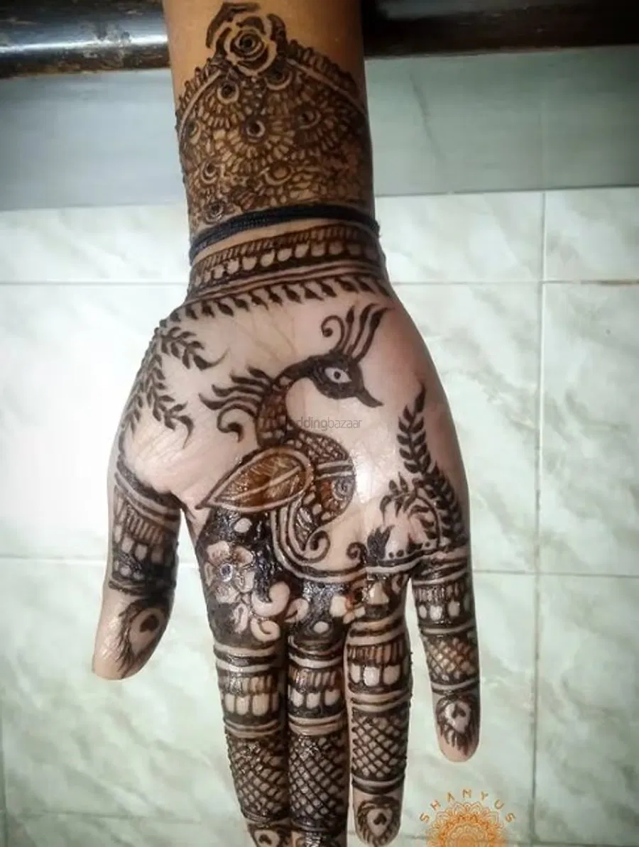 Mehndi Design with Peacock