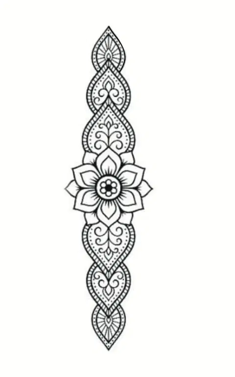 simple circle arm mehndi design