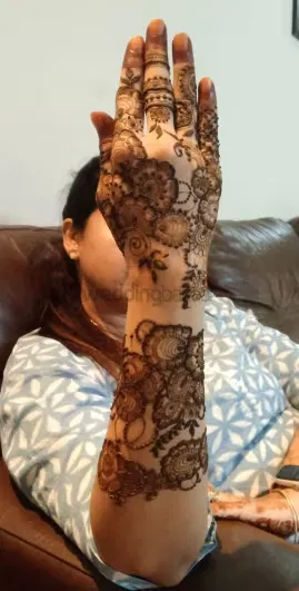 Full Hand Mehndi Design with Figures