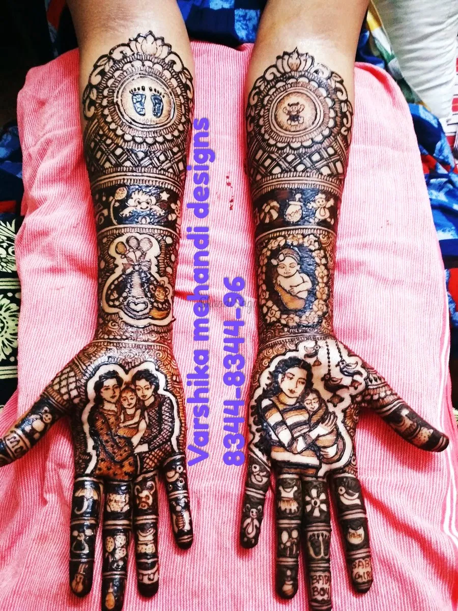 Mehndi Design with Figures