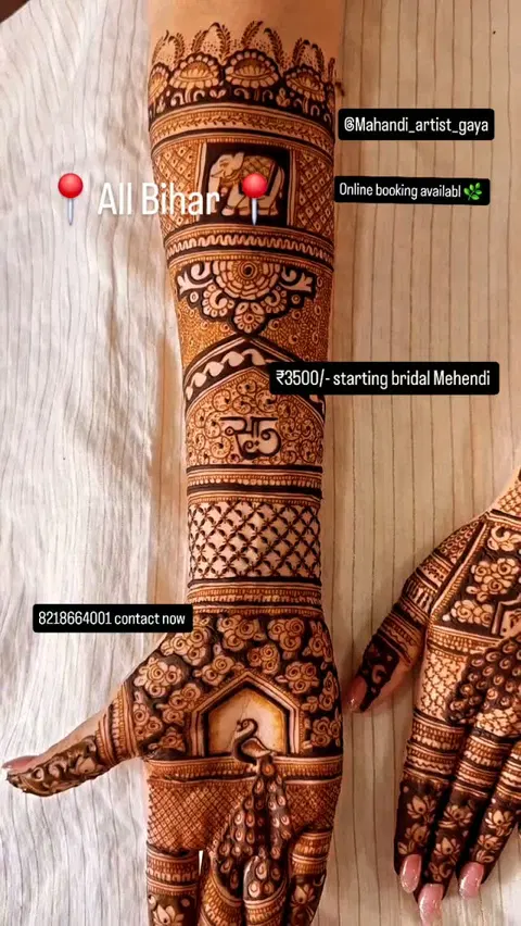 arabic back hand mehndi design