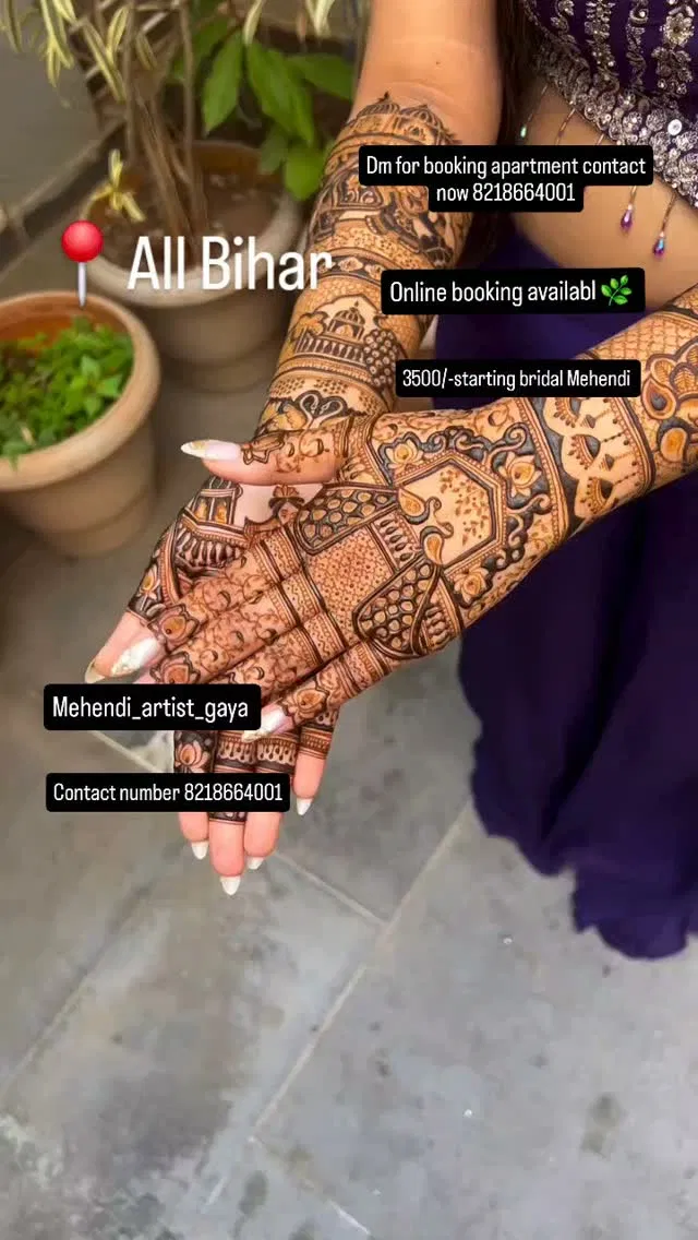 Arabic Back Hand Mehndi Design (2)