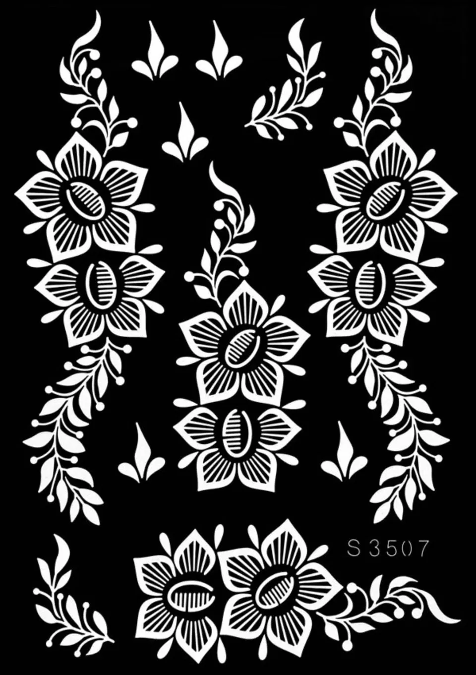 Arabic Simple Mehndi Design with Flowers, Lotus and Moon